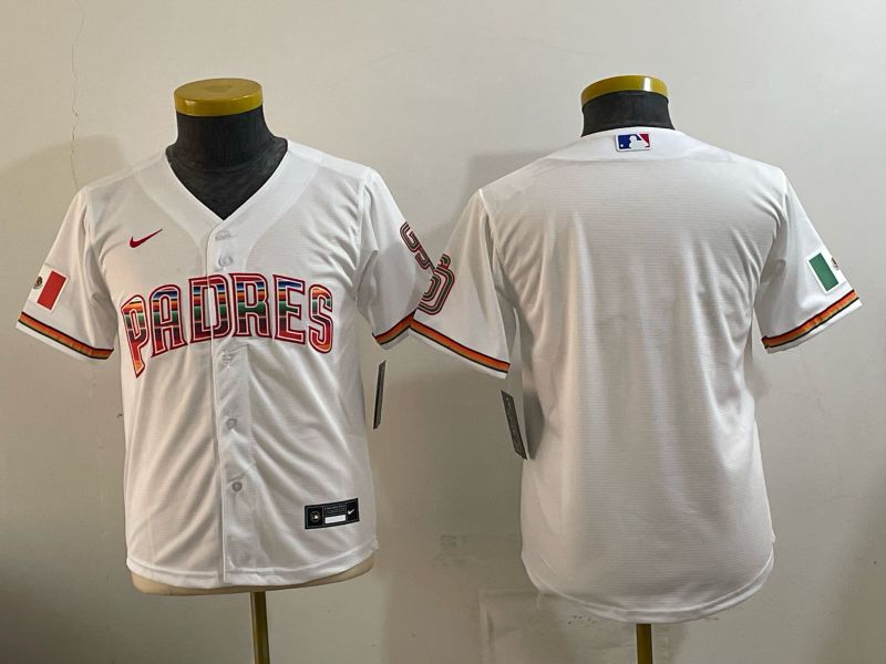 Youth 2026 San Diego Padres Blank White Game Nike MLB Jersey style 01